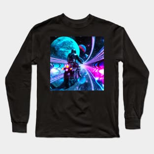 Space Rider across the Galaxies Long Sleeve T-Shirt